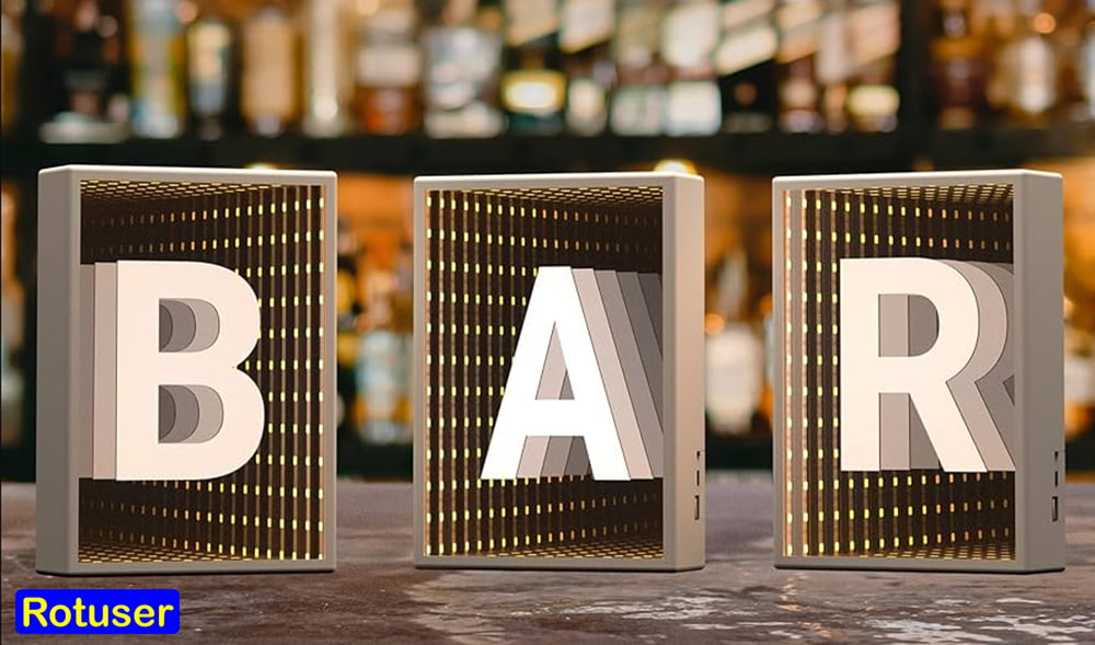 Letras de espejo infinito