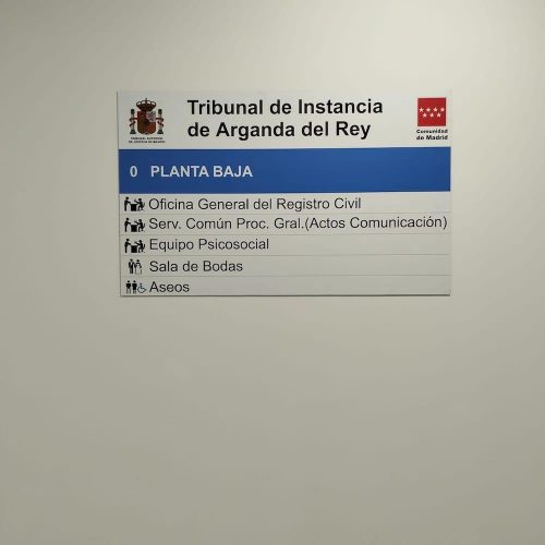 Trabajos de señalética