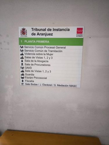 Trabajos de señalética